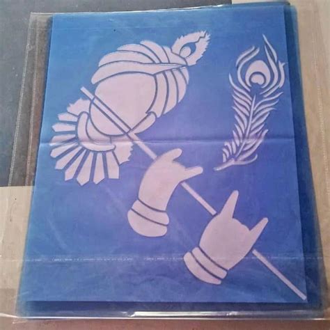 PVC Blue Krishna Flute Wall Painting Stencil at Rs 22/piece in Kolkata | ID: 2853150856191