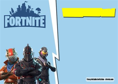 FREE Fortnite Invitation Template