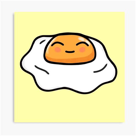 "Cute Egg Digital Art Drawing" Canvas Print for Sale by Arthemeral ...