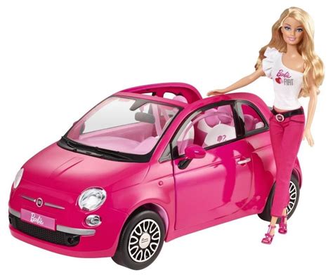 Barbie Fiat Special Italian Sports Car Vehicle with Doll - Pink | Y6857 ...