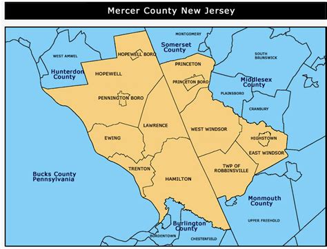 Mercer County Nj Map | Living Room Design 2020