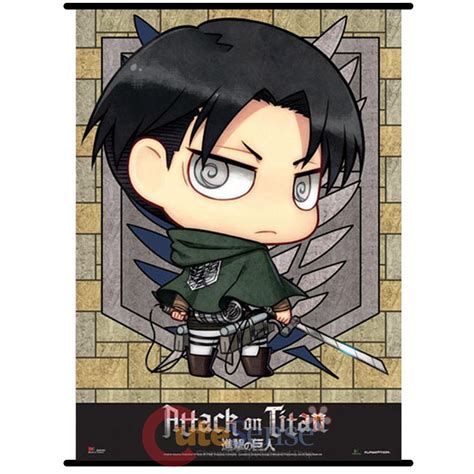 Attack on Titan Levi Wall Scroll GE60569 Anime Fabric Banner Poster | eBay