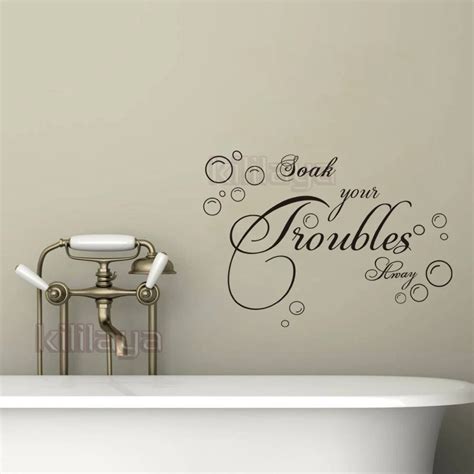 DIY Bubble Bathroom Wall Stickers Waterproof Removable Soak Your Troubles Away Wall Decals ...