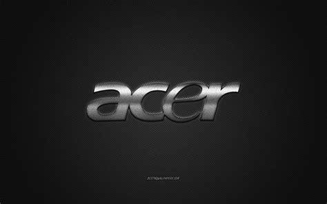 Indir duvar kağıdı Acer logosu, gri karbon arka plan, Acer metal logosu, Acer gümüş amblemi ...