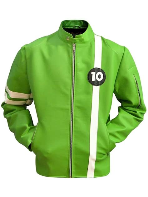 Ben 10 Alien Swarm Green Leather Jacket - Wilson Jackets