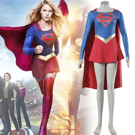 Supergirl Costume Marvel Superhero Series Superwoman Cosplay Fancy Dress Halloween Costumes for ...