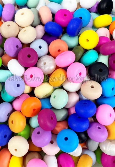 14mm Mixed Abacus Beads, Silicone Beads, Colorful Beads, Wholesale ...