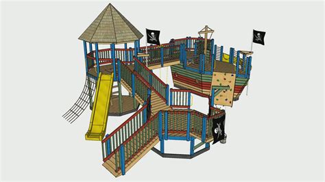 Large Pirate Ship Playground Plan | 26x33ft Outdoor DIY Play Project - Paul's Playhouses