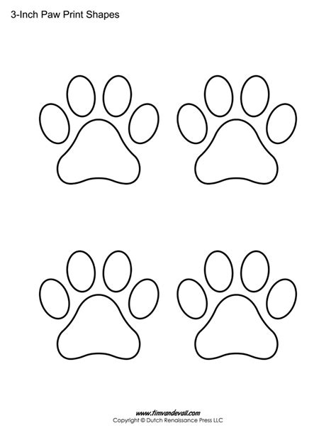 Dog Paw Print Stencil Printable Free - FREE PRINTABLE TEMPLATES