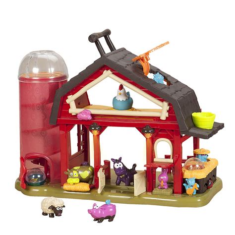 B toys by Battat – Baa-Baa-Barn Musical Farm Set – Interactive Animal ...