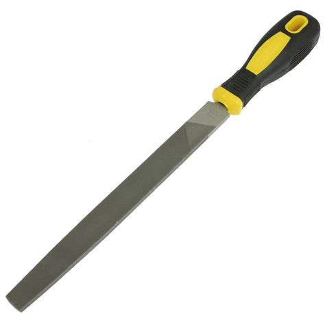 Nonslip Handle Steel Middle Second Cut Flat File Tool 8"