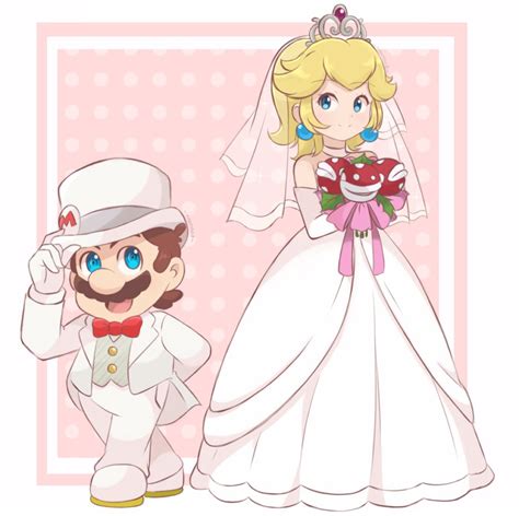 Peach And Mario Wedding