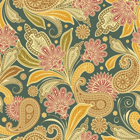 Vintage Floral Design Backgrounds | Flowers, Orange, Pattern, Red ...