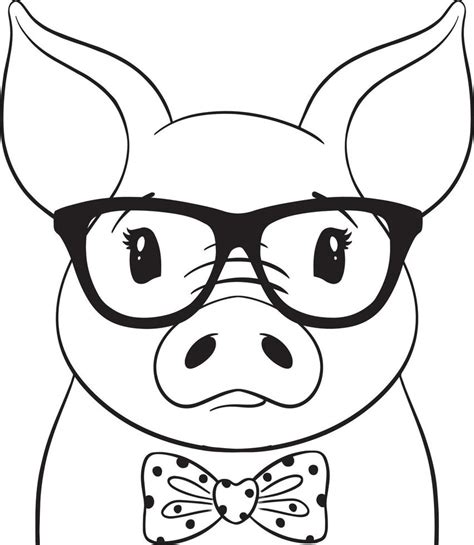 Pig svg file,Pig with Glasses svg,Pig Cut File,Cute Pig Svg,Pig Face svg,Pig Vector,Pig Clipart ...