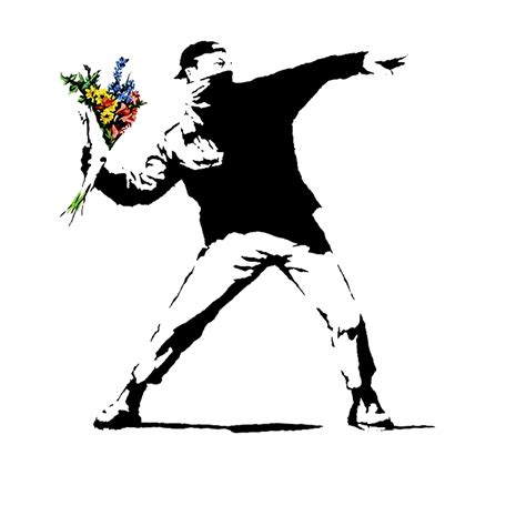 Banksy Flower Thrower – Canvas Art and Wall Art Prints from Canvasdesign UK. Purchase a Unique ...