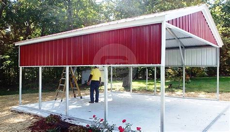 18x21x8 Carport - Metal Garage Central