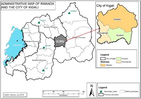 Administrative map of City of Kigali | Download Scientific Diagram