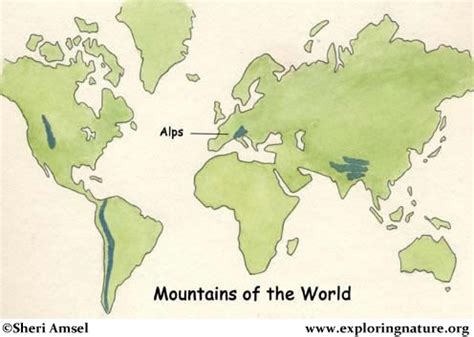 Alps On Map Of The World - Alvina Margalit