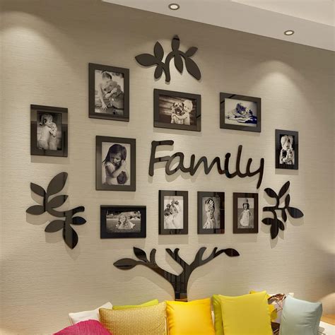 Amazon.com - Vaabee Family Tree Wall Decor Acrylic 3D DIY Stickers Picture Frame Collage Home ...