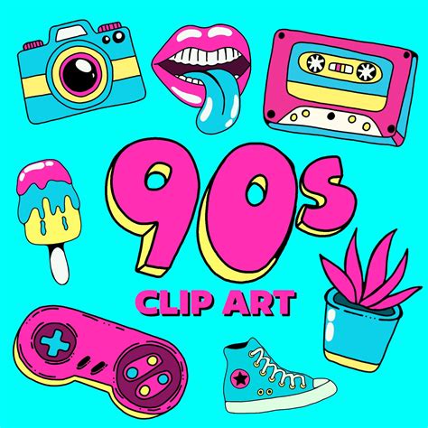 90 S Clipart 90s Clipart Bundle 90s Party Retro 90s Cute - Etsy New Zealand