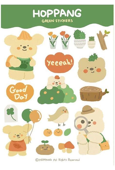 #cute #stickers #korean #cutestickerskorean | Seni buku, Ilustrasi buku, Kartu