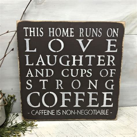 Funny Coffee Sign Wooden Sign Coffee Home Sign Housewarming | Etsy