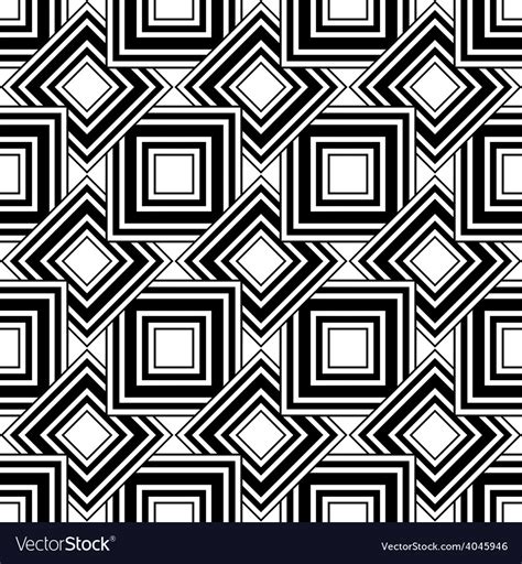 Seamless geometric pattern black and white simple Vector Image