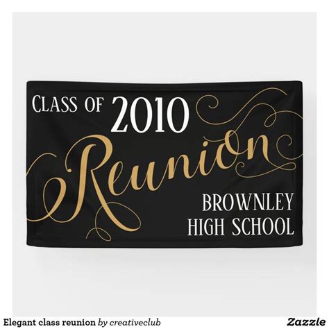 Elegant class reunion banner | Zazzle | Class reunion, School banner, Graduation banner