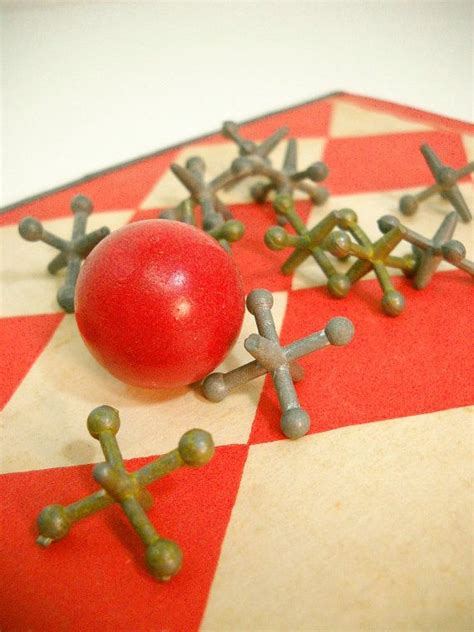 Vintage Jacks Game 12 Metal Jacks and Red Wooden Ball | Etsy | Old fashioned toys, Childhood ...