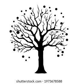 Tree Silhouette Snow Vector Illustration Stock Vector (Royalty Free) 1978889048 | Shutterstock