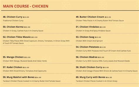 Menu at Tandoori Hut fast food, Cranbourne