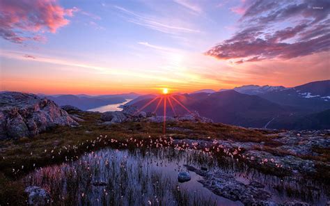 Sunrise over the mountains [3] wallpaper - Nature wallpapers - #17063