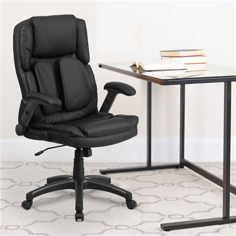 Flash Furniture Extreme Comfort High Back Black LeatherSoft Executive Swivel Ergonomic Office ...