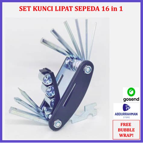 Jual Bicycle Bike Tool Set Kit Kunci L Shock Lipat Spare Part Sepeda 16in1 - Kota Bandung ...