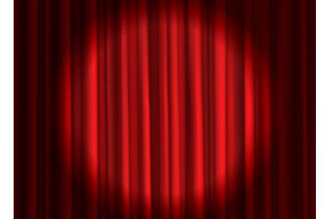 Closed red curtain. Theatrical drapes stage curtains opening ceremony ...