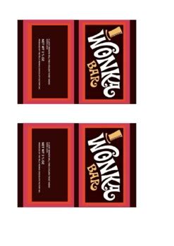 Wonka Bar Wrapper printable- Charlie and the Chocolate Factory | TPT