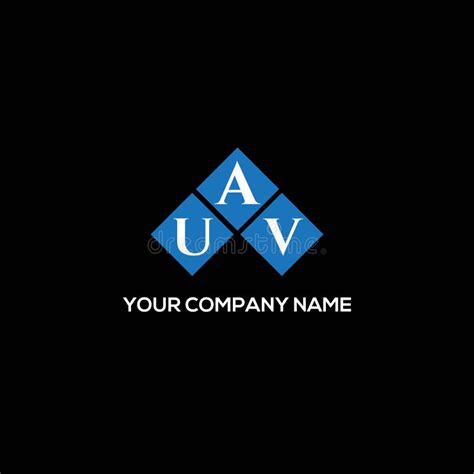 UAv Letter Logo Design on BLACK Background. UAv Creative Initials Letter Logo Concept Stock ...