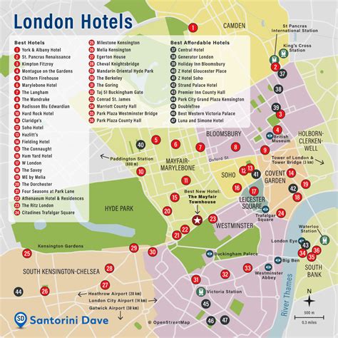 LONDON HOTEL MAP