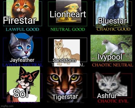 The warrior cats alignment chart 3×3 - Imgflip