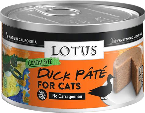 LOTUS Duck Pate Grain-Free Canned Cat Food, 2.75-oz, case of 24 - Chewy.com