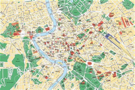 Map Of Rome With Attractions Free Printable