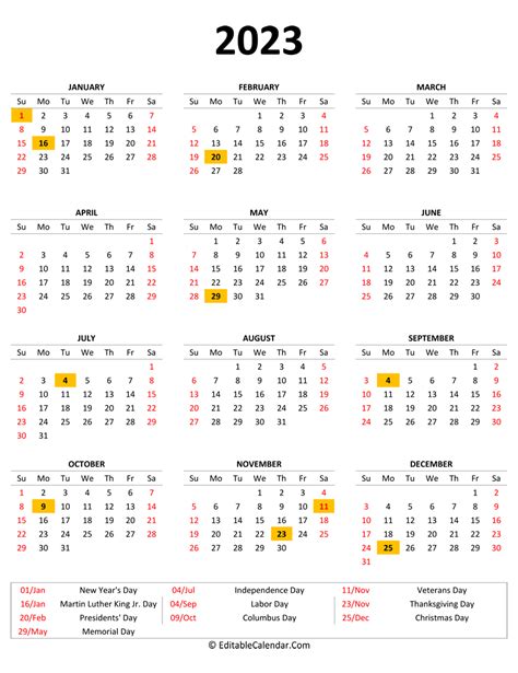 free printable calendar 2023 template in pdf - 2023 free printable calendar pdf | free printable ...