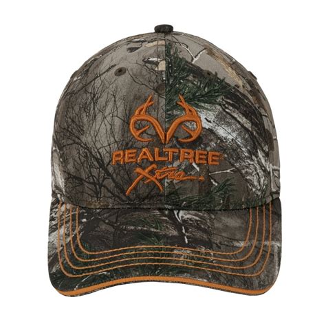 Realtree Camo Orange Logo Stretch Fit Cap, Realtree Xtra - Walmart.com ...