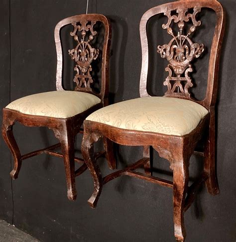 Proantic: Pair Of Baroque Chairs XVIII