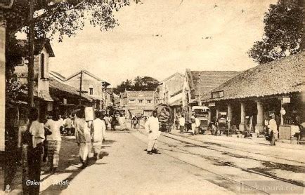 Street view in Colombo Pettah, Ceylon