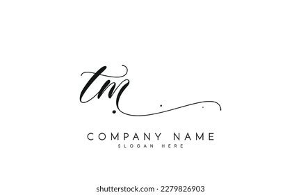 Letter Tm Logo Design Handwriting Signature Stock Vector (Royalty Free) 2279826903 | Shutterstock