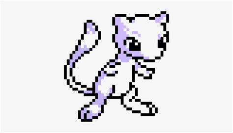 Mew Pixel Art - Pixel Art Pokemon Mewtwo - 370x390 PNG Download - PNGkit