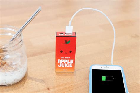 The 100% Energy Apple Juice Power Pack, A Stylish and Compact Backup ...