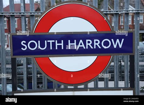 South Harrow London Underground Station Sign Stock Photo - Alamy