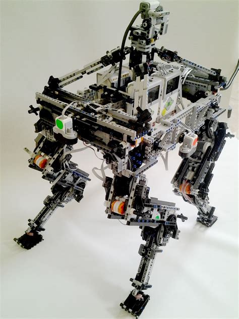 4 legs robot,all lego ,12 motors 4 ev3 mindstorm., 4 ir sensors and one gyro software: FK based ...